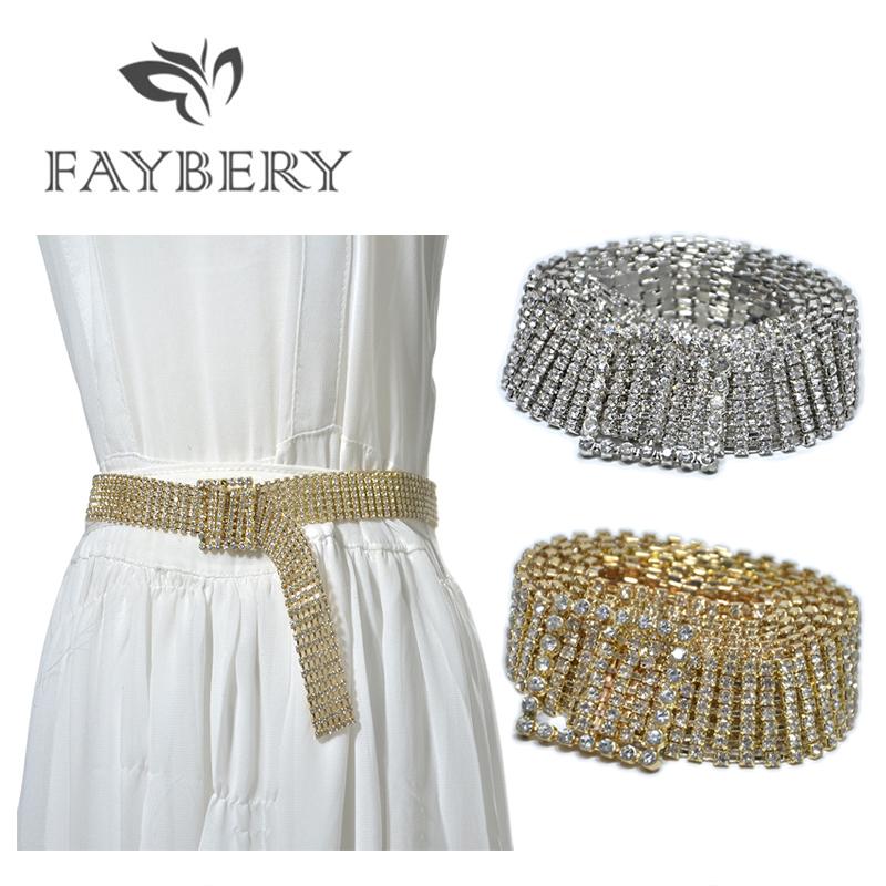 Thời Trang Cao Cấp Đá Nhân Nữ Cho Phụ Nữ Skinny Tinh Thể Kim Cương Dây Màu Cho ĐẦM DỰ TIỆC Bling Ren