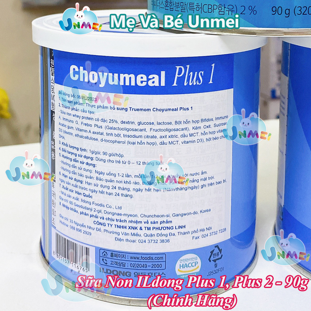 Sữa non ILDong Choyumeal Plus Hàn Quốc số 1 số 2 hộp 90gr giúp bé ăn ngon và cải thiện hệ tiêu hóa