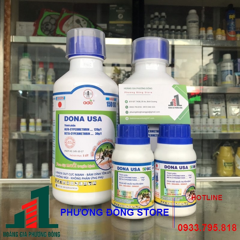 Thuốc diệt muỗi và côn trùng DONA USA 150SC _ Chai 100ml