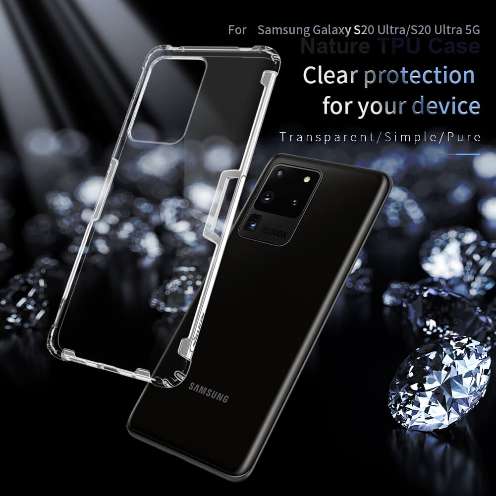 Ốp lưng dẻo cho Samsung Galaxy S20 Ultra hiệu Nillkin mỏng 0.6mm, chống trầy xước - Hàng chính hãng