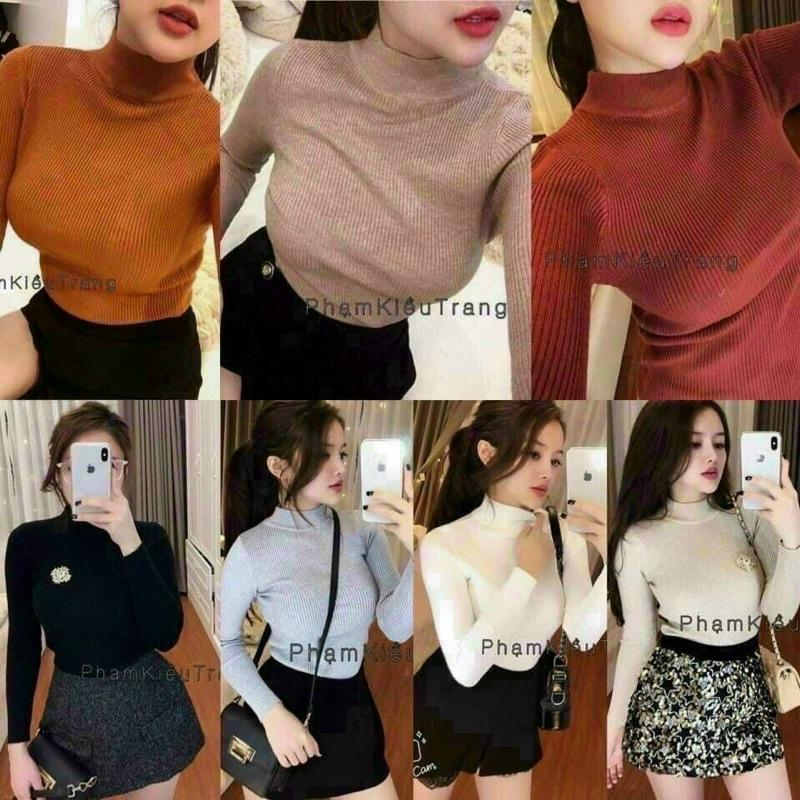 Áo len tăm basic nhiều màu dễ mix đồ