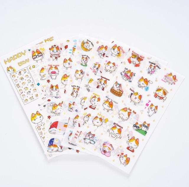 Sticker set 6 tấm hình cute