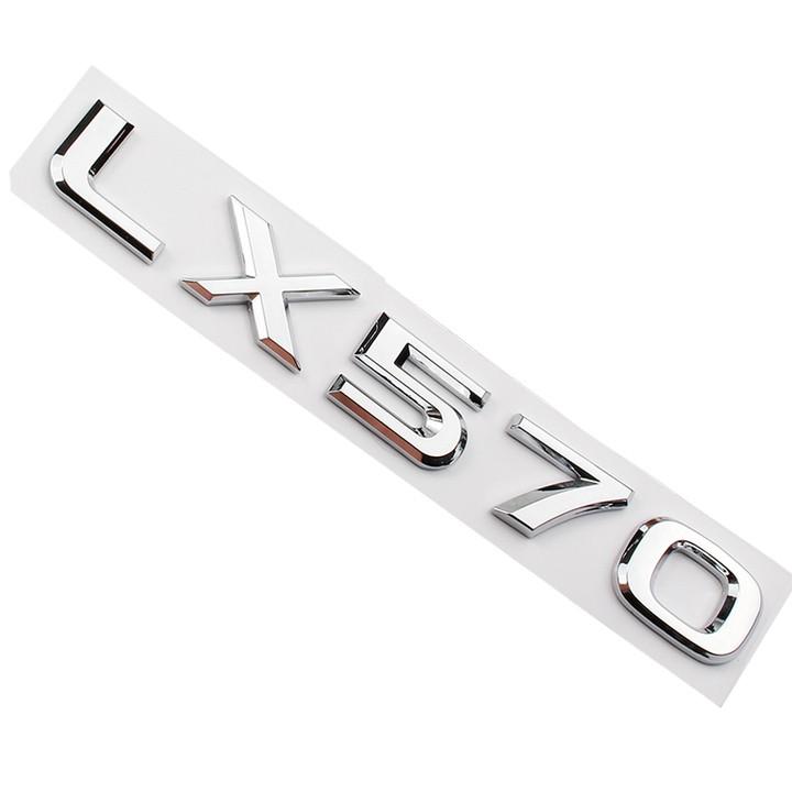 Decal tem chữ Lexus, LX570, LX470 dán đuôi xe ô tô, chất liệu nhựa ABS cao cấp