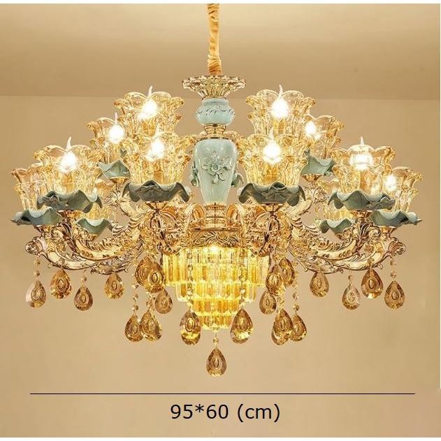 Đèn chùm NEKO loại 15 tay phong cách sang trọng, trang trí nội thất hiện đại - kèm bóng LED .