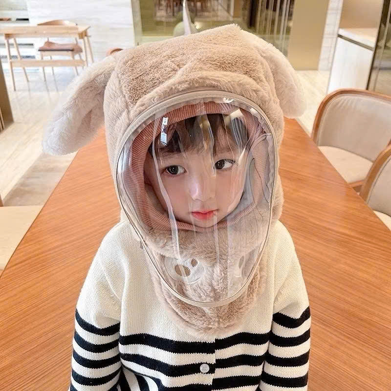 [KoSuyTu] Mũ Lông Cừu Trùm Đầu Mềm Mại Cute Kèm Kính (Có Thể Tháo Rời) 3 in 1 Giữ Ấm Trùm Đầu - Che Tai - Chắn Gió