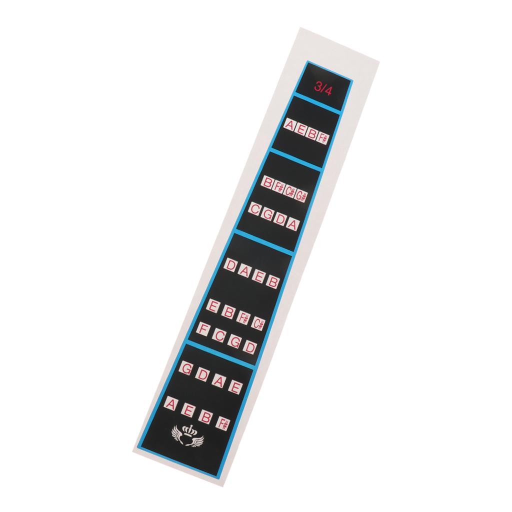 2-6pack Violin Chart Finger Sticker Guide Intonation Chart for Violin Parts 3-4