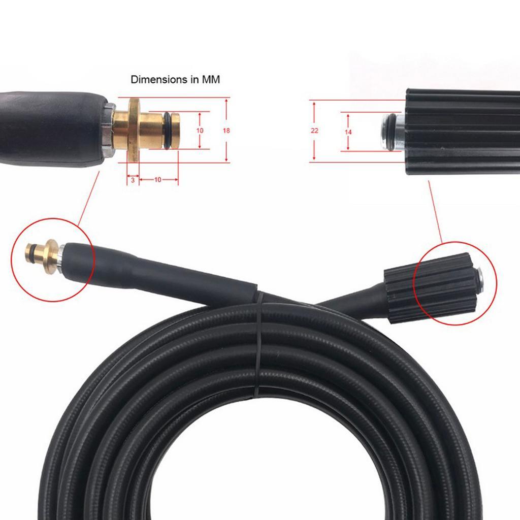 2-3pack Water Jet Power High Pressure Washer Replacement Hose 6M 20Ft