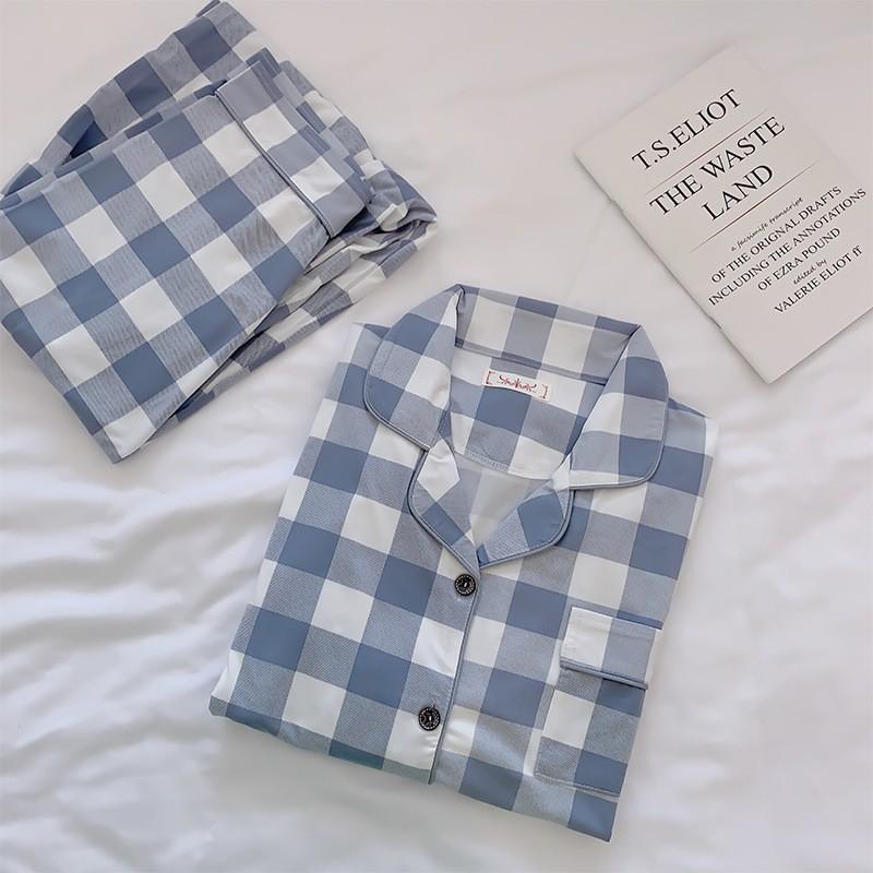 Pijama- Bộ Ngủ Nữ cotton áo dài quần dài BNNDQ07