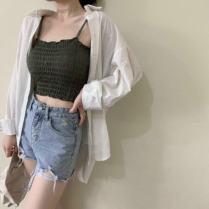 Áo 2 dây chun có đệm ngực dây điều chỉnh được