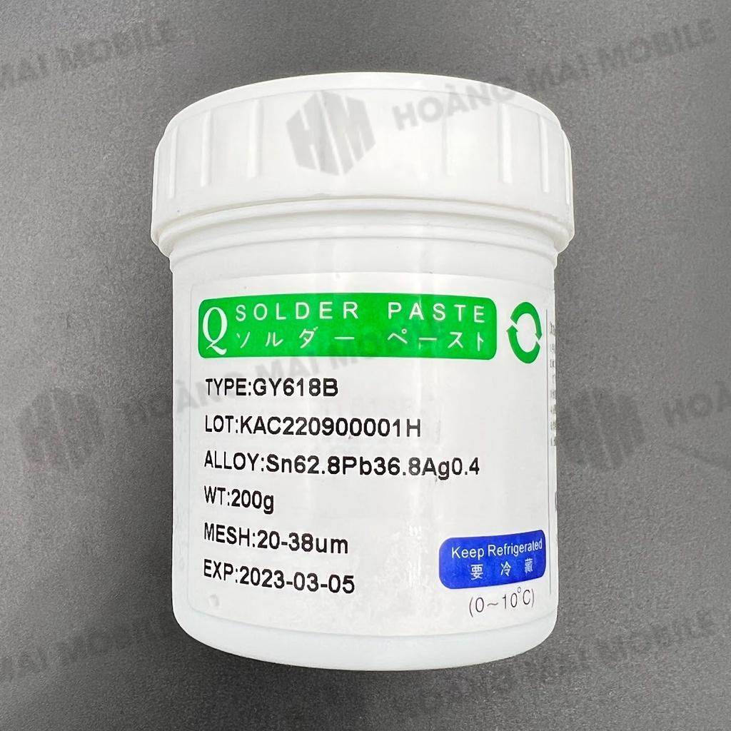 Thiếc hàn bột Solder Paste GY618B Sn62 183 độ lọ 200g