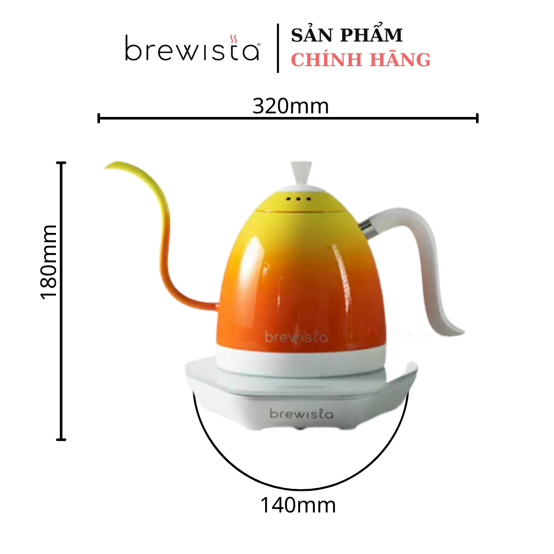 Ấm đun cảm ứng chuyên dụng rót cà phê Kettle 600ml - Candy cam