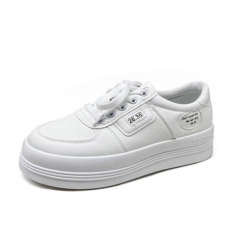 Giày Sneaker Màu Trơn Phối Dây Cho Nữ