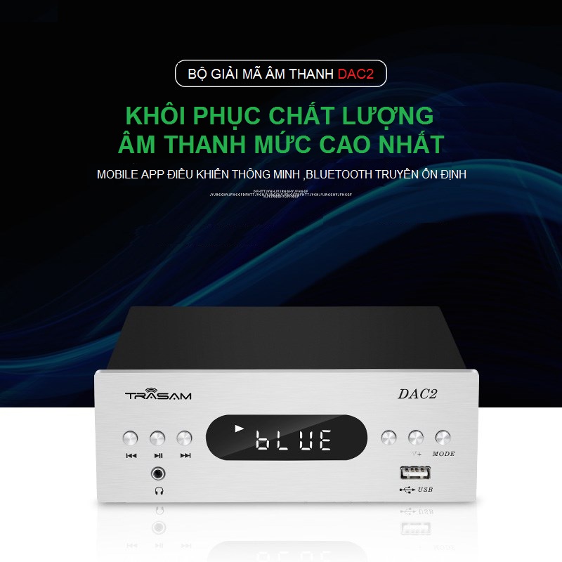 SOAIY Bộ DAC Giải Mã Âm Thanh Bluetooth 32BIT/192KHZ TRASAM DAC2 PRO - Hàng Nhập Khẩu