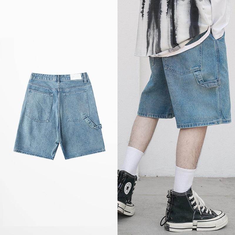 Quần short jean nam vải bò co giãn phong cách hàn quốc Retro 537