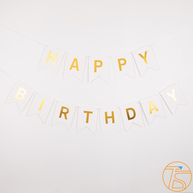 Dây chữ happy birthday giấy nhiều màu - Bộ chữ trang trí sinh nhật cho bé