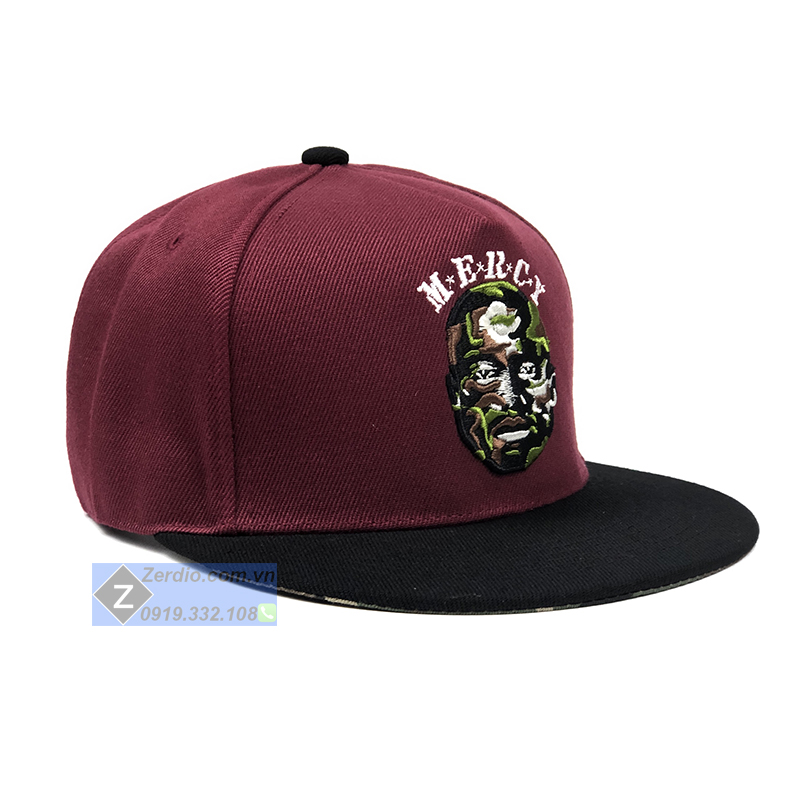 Mũ Snapback Hiphop đỏ vải kaki cao cấp cho cả nam và nữ