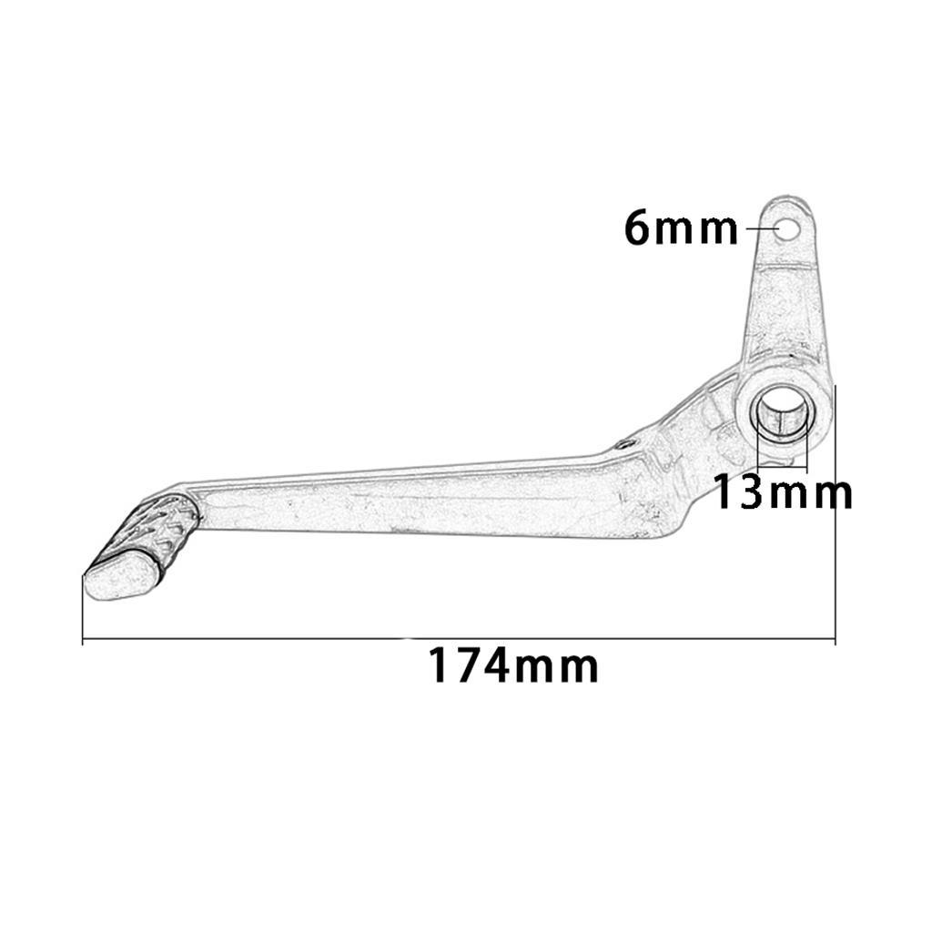 Motorcycle Rear Brake Pedal Foot Lever Pedal Rod 6.85" aluminium
