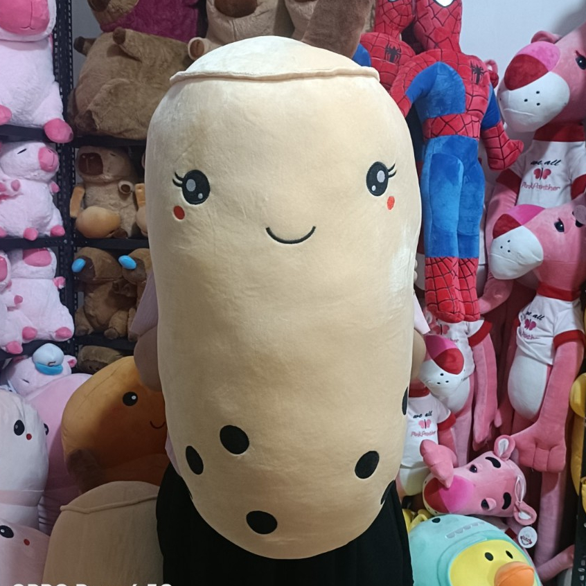 Gối ôm hình ly trà sữa trân châu cute - Size 80cm đến 1m - Quà tặng gấu bông êm mịn cho bé