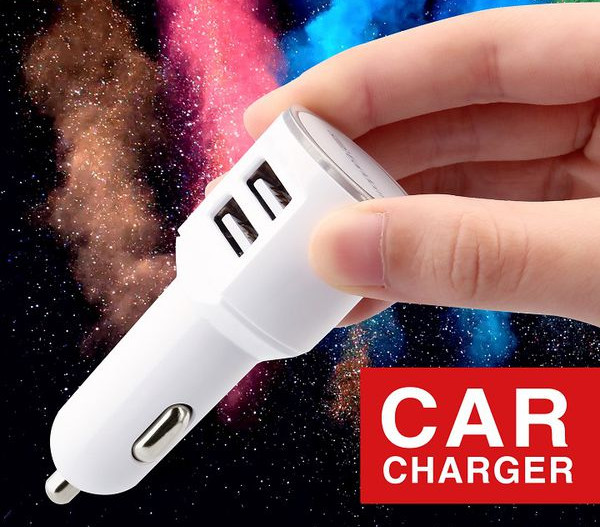 Tẩu Sạc Earldom ES-158 kèm dây sạc Lightning hàng chính hãng - Trắng