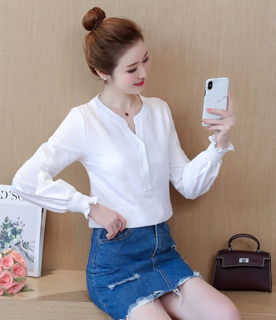 Lịch sử giá Áo sơ mi công sở nữ cổ trụ tay nhún bèo - sm954 - đang giảm ₫40,000 tháng 12/2022 - BeeCost Lịch Sử Giá Áo Sơ Mi Công Sở Nữ Cổ Trụ Tay Nhún Bèo - Sm954 - Đang Giảm ₫40,000 Tháng 12/2022 - Beecost