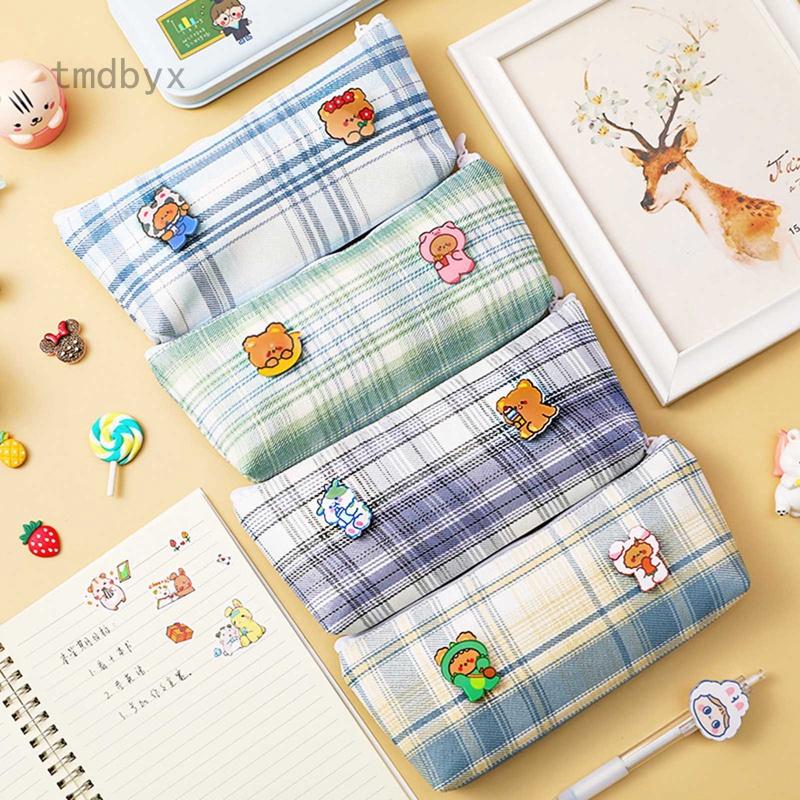 Túi Đựng Bút Bằng Vải Canvas Thiết Kế Đơn Giản Phong Cách Nhật Bản Dành Cho Học Sinh