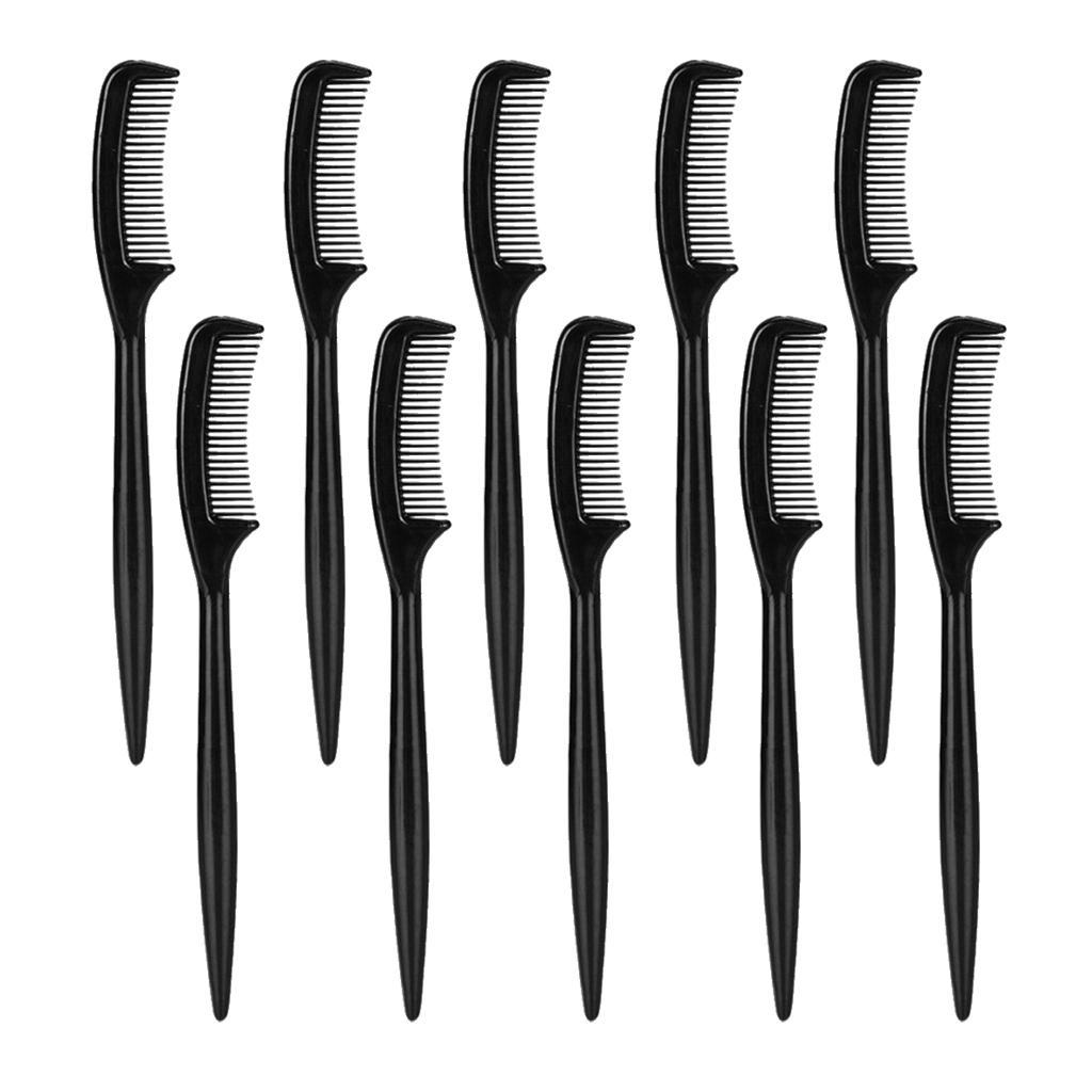 20pcs Plastic Mini Eyelash Shaping Brush Compact Eyebrow Makeup Combs Black