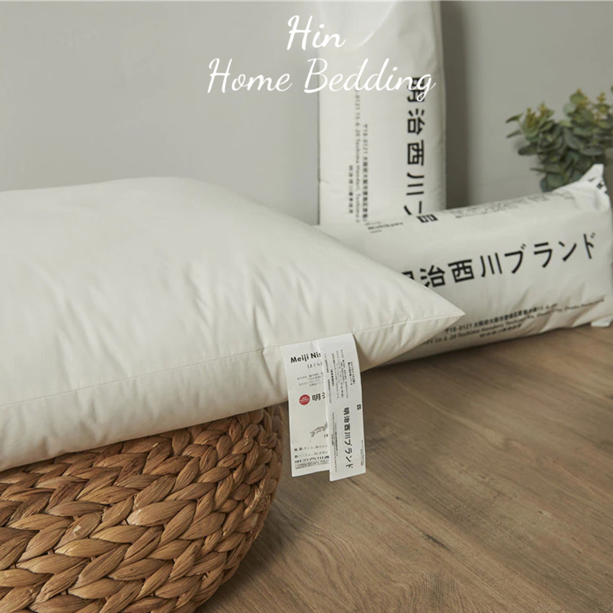 Gối Khách Sạn 50x70cm Hin Home Bedding Gối Ngủ Ruột Gối Lông Vũ Nhân Tạo Cao Cấp Gối Nhật Bản