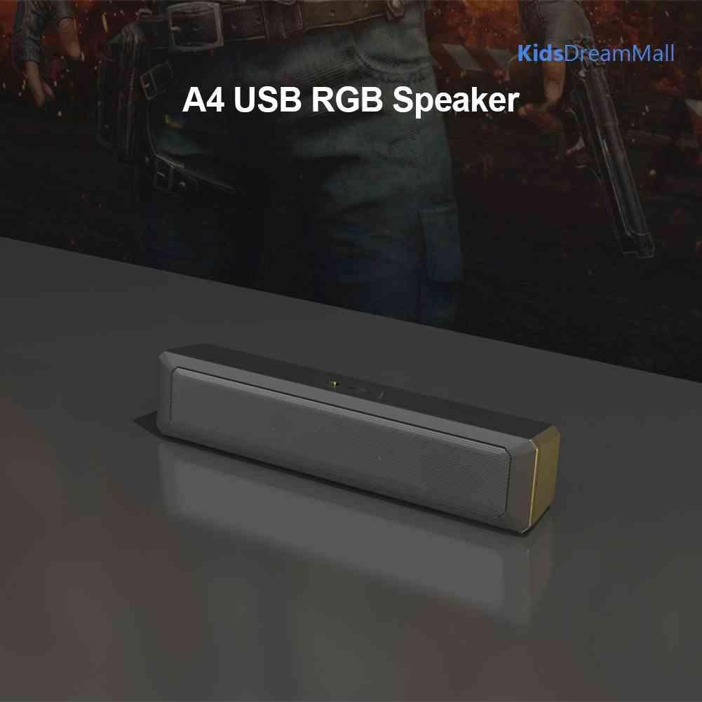 Mới Loa Nghe Nhạc A4 6W RGB Cổng USB Có Dây Cho Máy Tính / TV