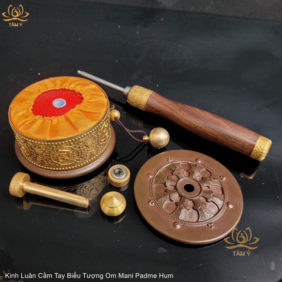 |Lõi Giấy| Kinh Luân Cầm Tay Biểu Tượng Om Mani Padme Hum