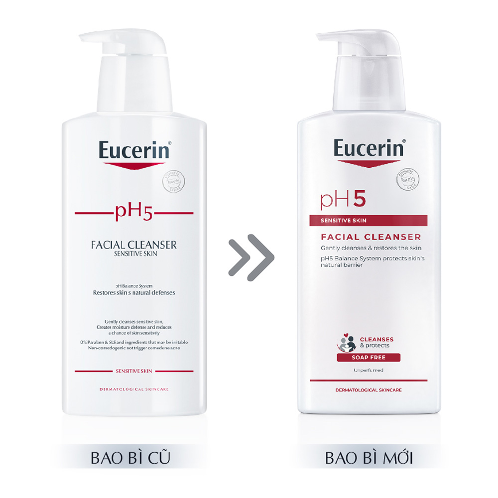 Sữa Rửa Mặt Eucerin Không Gây Kích Ứng Cho Da Nhạy Cảm Ph5 Facial Cleanser 400ml
