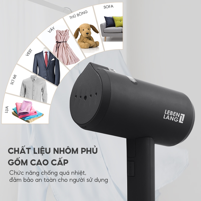 Bàn ủi hơi nước cầm tay Lebenlang LBL3089, bàn là 1200W, 140ml, gấp gọn tiện lợi, tặng kèm túi đựng, bảo hành 2 năm - hàng chính hãng