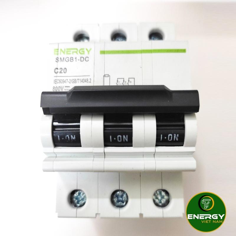 Aptomat 3P DC 800VDC MCB - Thiết Bị Điện Năng Lượng Mặt Trời - Thiết Bị Điện Solar DC 800VDC