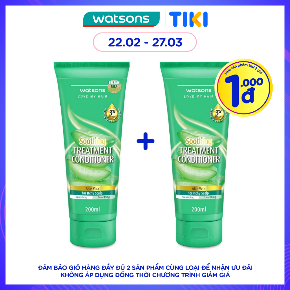 Dầu Xả Watsons Treatment Conditioner Lô Hội For Itchy Scalp 200ml