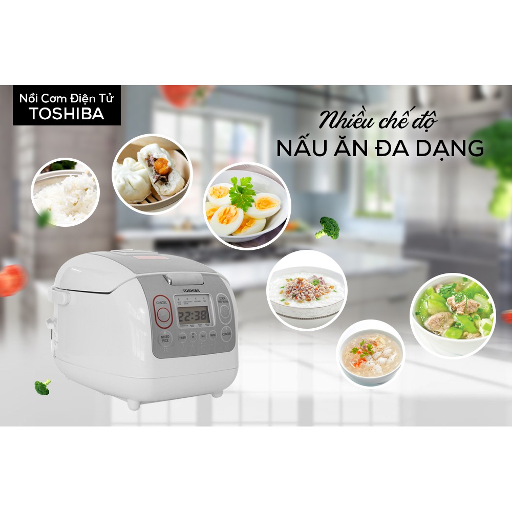 Nồi Cơm Điện Tử Toshiba RC-10NMFVN - Hàng Chính Hãng