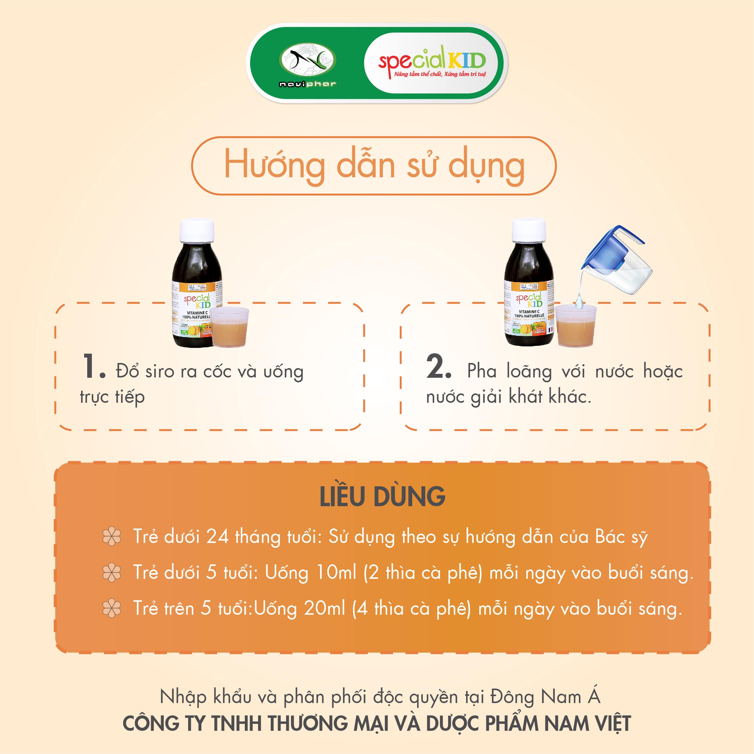 TPBVSK Special Kid Vitamine C 100% Naturelle - Siro bổ sung Vitamine C hữu cơ tự nhiên, tăng cường sức đề kháng