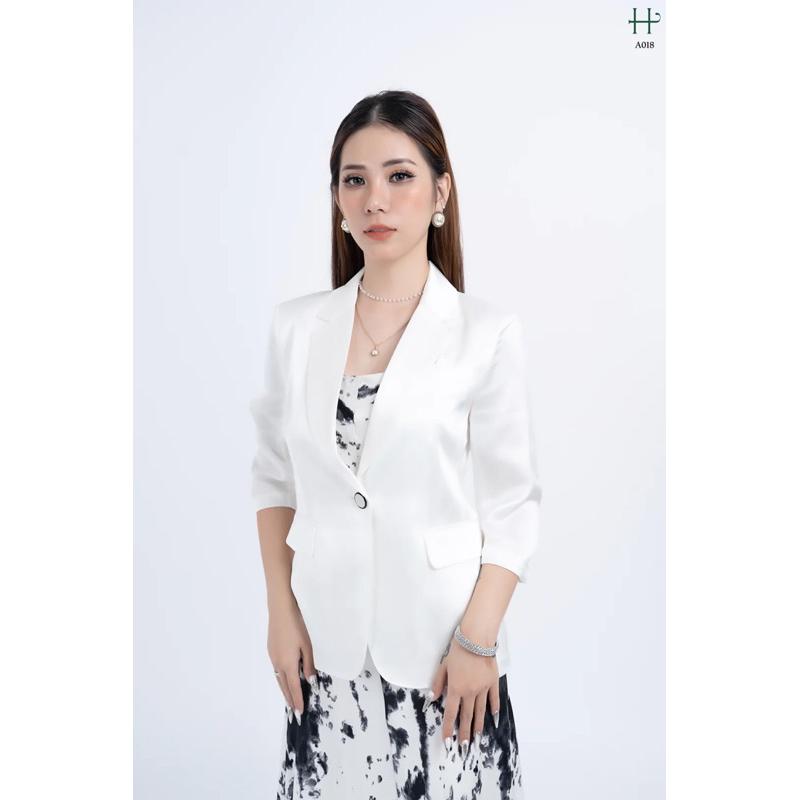 Áo vest cơ bản công sở Hàn Quốc -A18 - Trắng