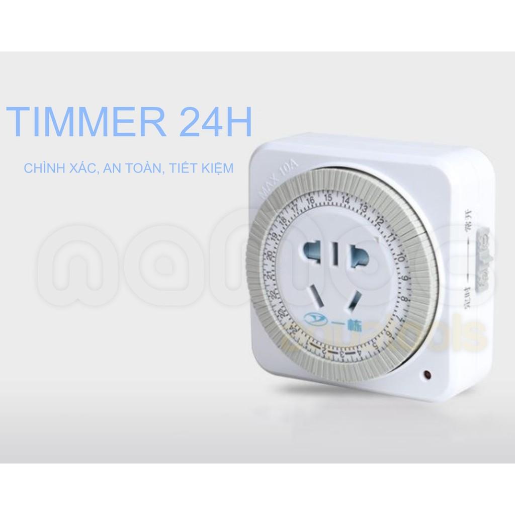 Hẹn Giờ Cơ Timmer 24h Hẹn Giờ Bật Tắt Tự Động Đèn - CO2 - Quạt Cho Bể Cá, Bể Thuỷ Sinh