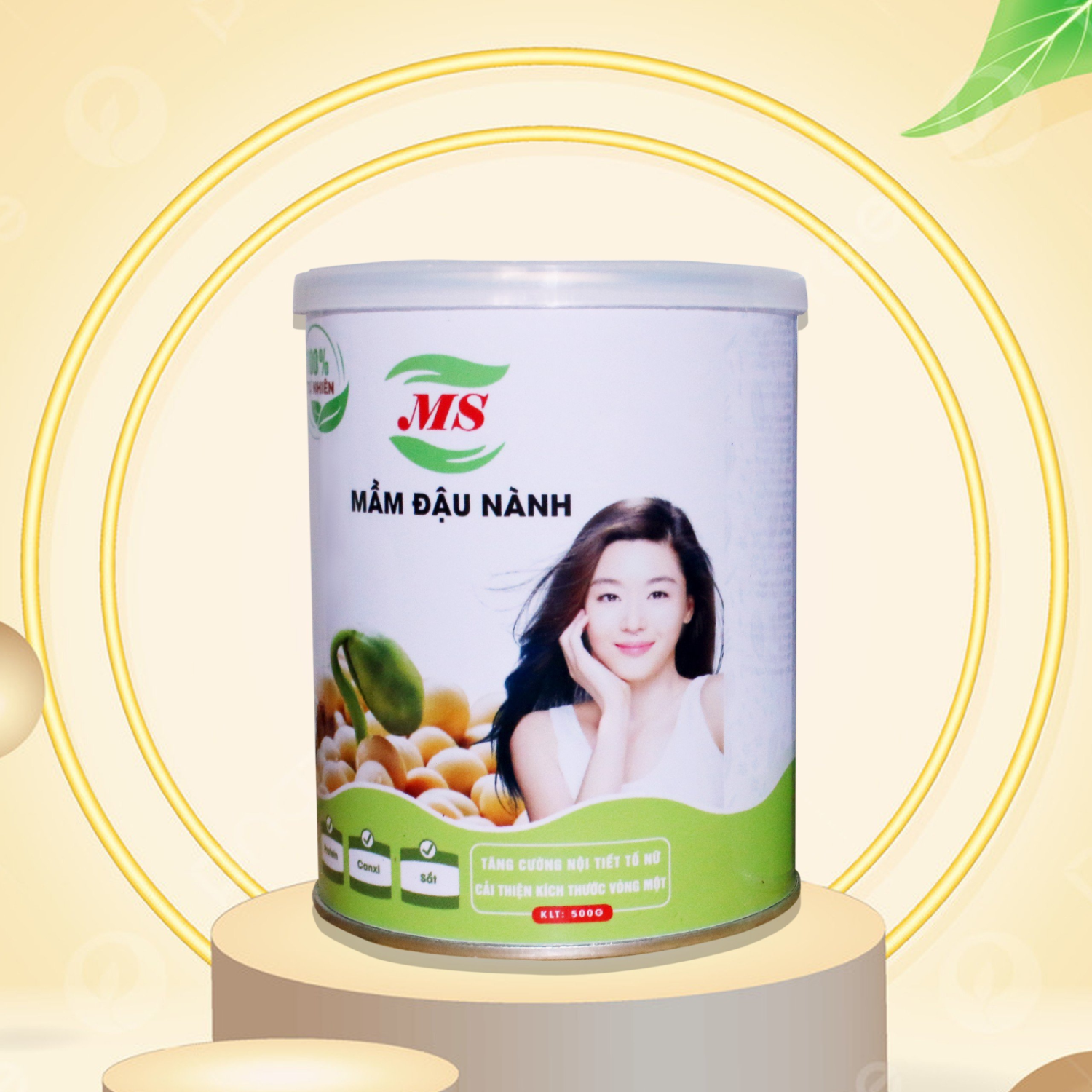 Mầm Đậu Nành Nguyên Xơ (MS) Tăng Vòng 1, Cải Thiện Nội Tiết Phụ Nữ (500g)