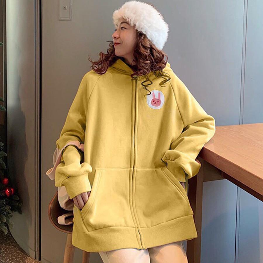 ÁO HOODIE - ÁO KHOÁC NỈ NGOẠI Thêu Thỏ Con