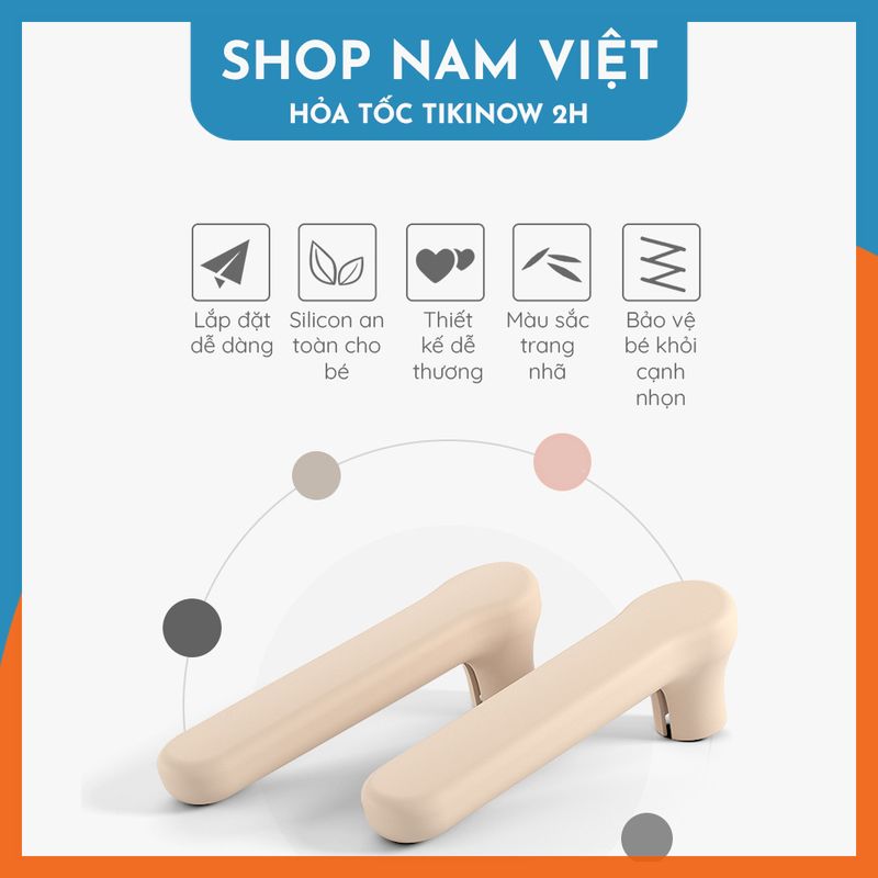 Bọc Tay Nắm Cửa Silicon Bảo Vệ An Toàn Cho Bé - Chính Hãng NAVIVU