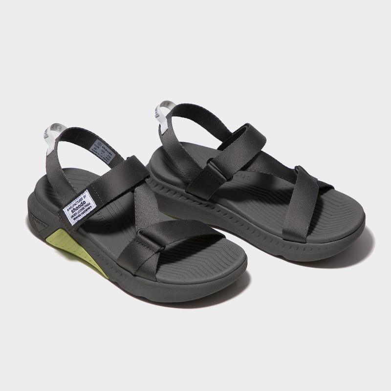 Giày Sandals Shondo F7 Racing Đế Xám Phối Xanh Dạ Quai Xám F7R2020