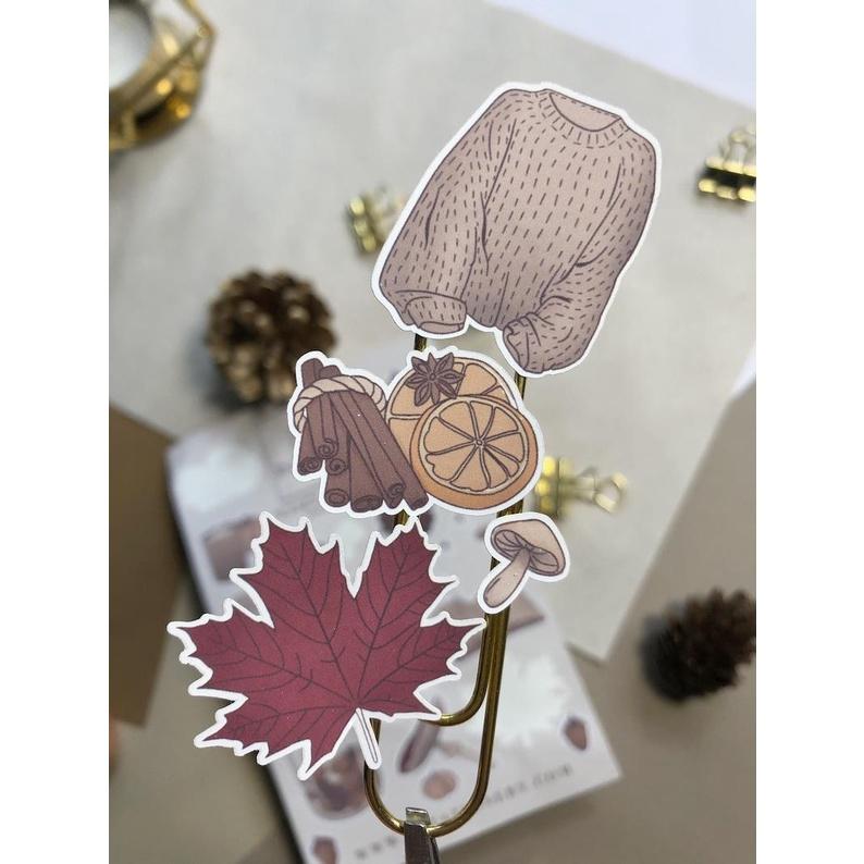 Sticker sheet cozy autumn - chuyên dán, trang trí sổ nhật kí, sổ tay | Bullet journal sticker - stc007