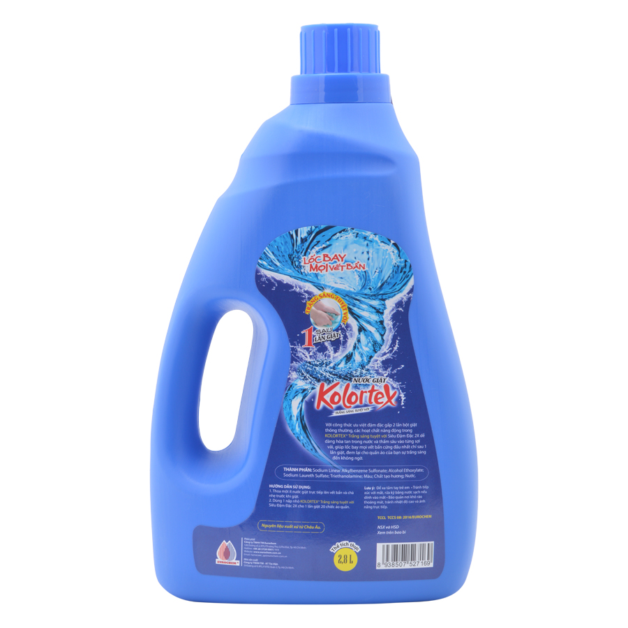 Nước giặt Kolortex trắng sáng 2.8l