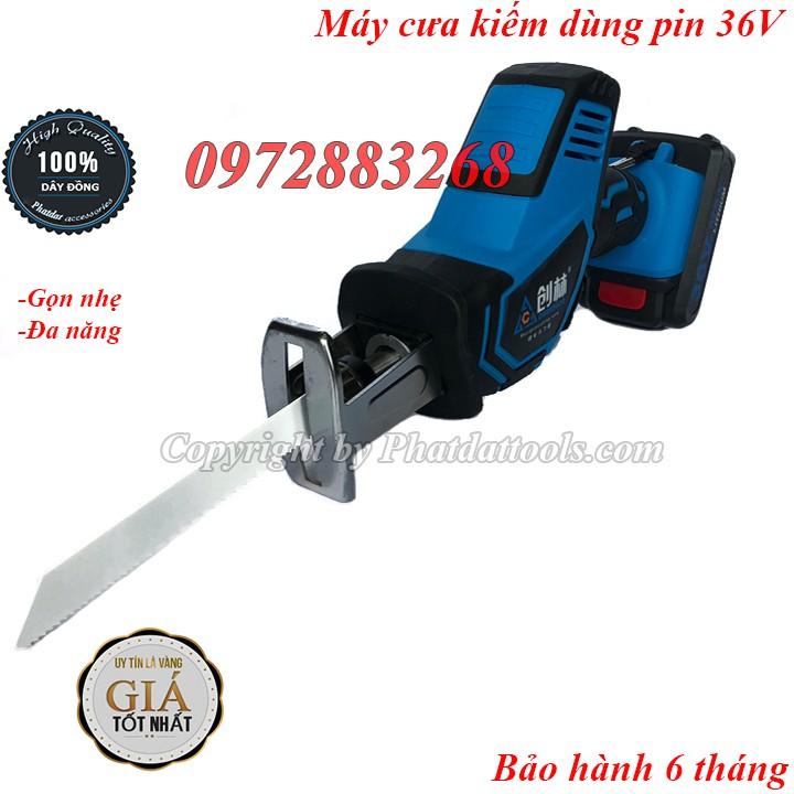 Máy cưa kiếm dùng pin-Máy cưa kiếm pin đa năng-2 pin 36V-Kèm 4 lưỡi cưa