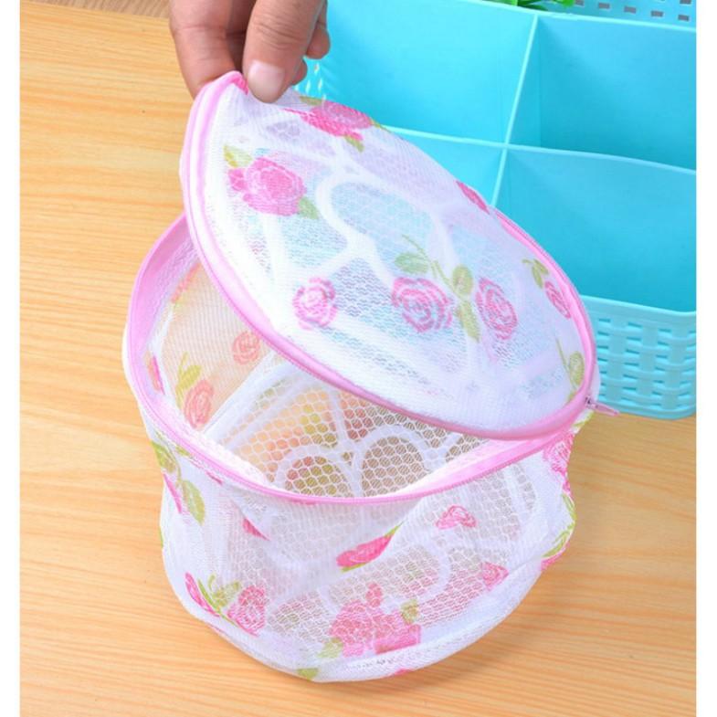 Túi lưới tròn bảo vệ đồ lót khi giặt máy kích thước 16*17cm