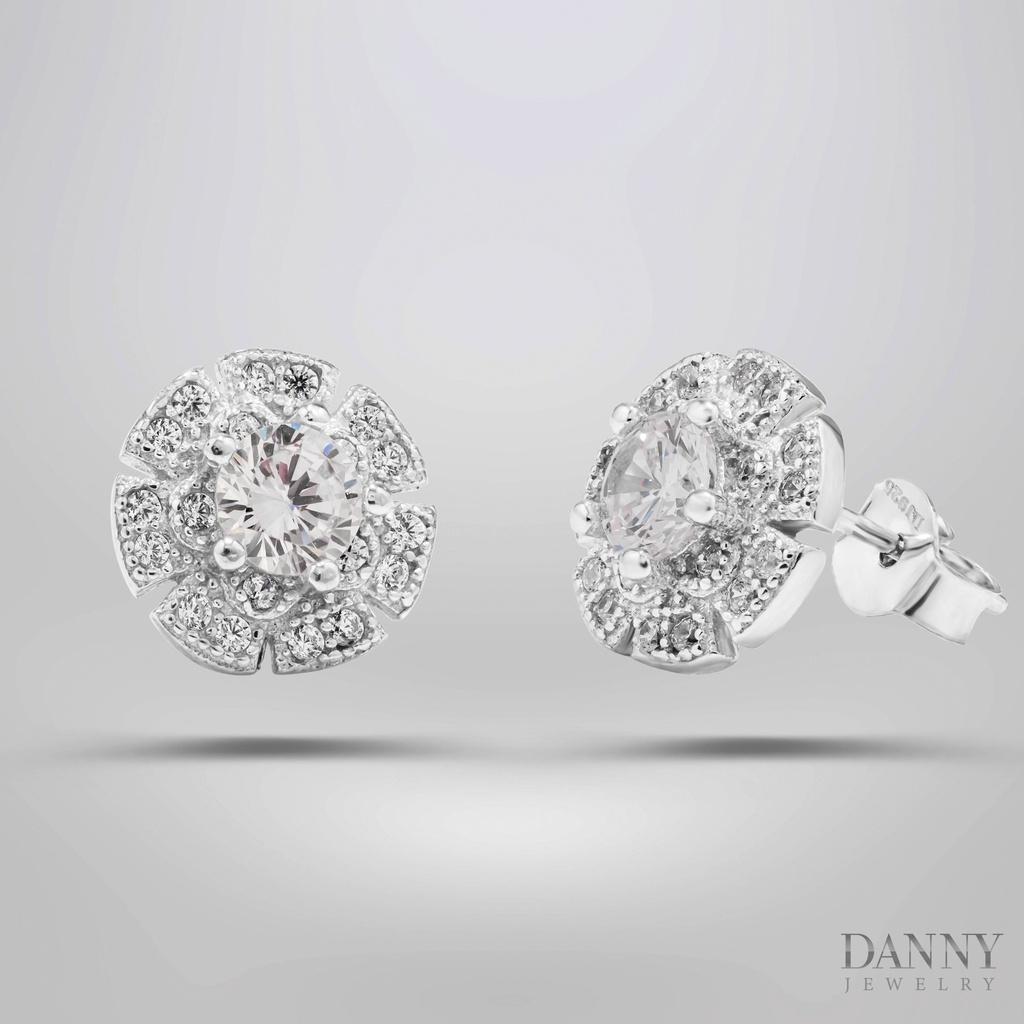 Bông Tai Nữ Danny Jewelry Bạc 925 Xi Rhodium BY065