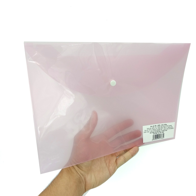 Bìa Nút Trong A4 Plus 89-V251 - Màu Hồng