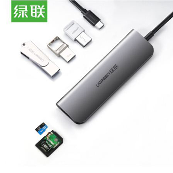 Cáp chuyển đổi USB Type C to Hub USB 3.0 + Khe đọc thẻ nhớ SD/TF Ugreen 50598 chính hãng