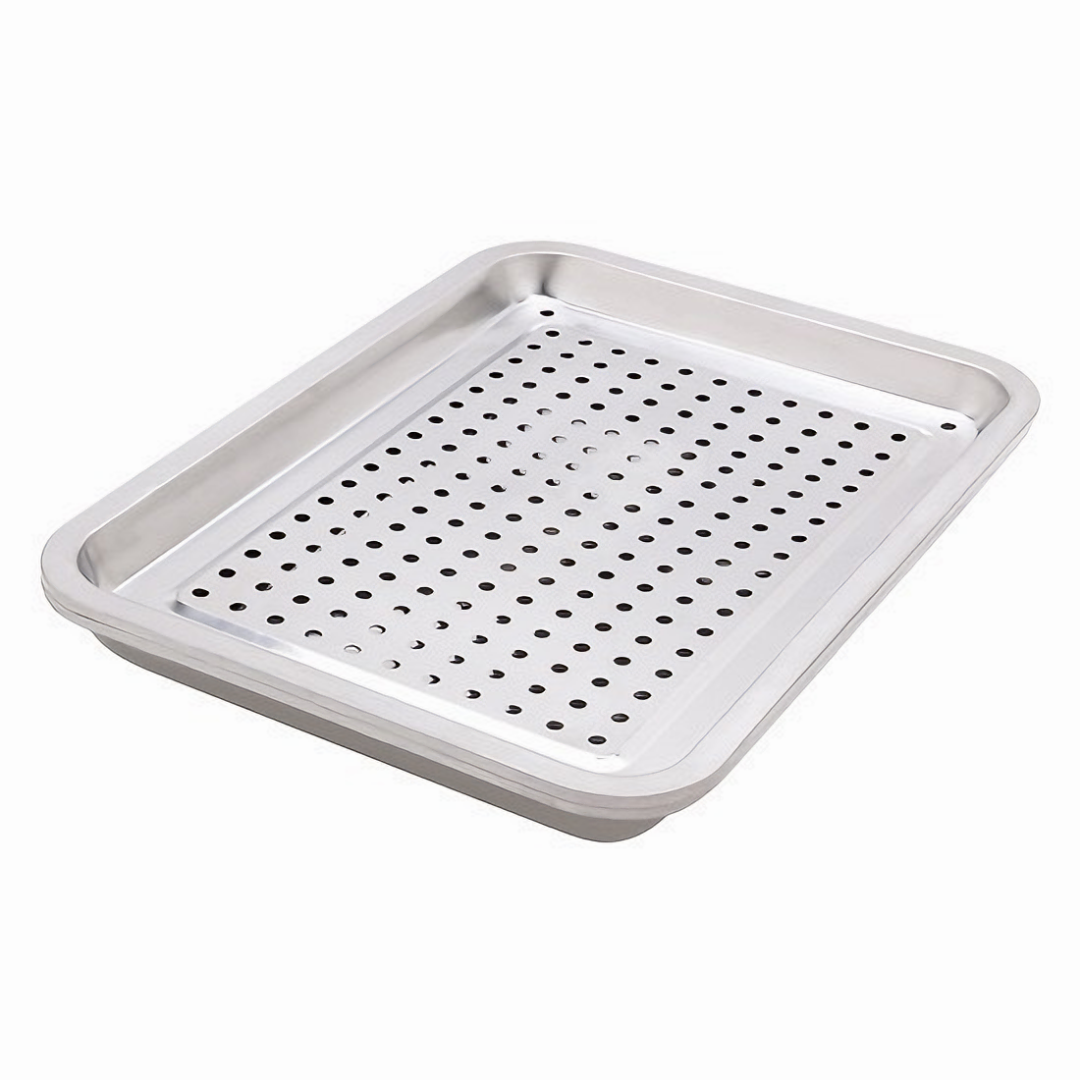 Khay trà KG81 úp ly có lỗ và khay hứng nước inox304 kt 32x22cm - Hàng chính hãng