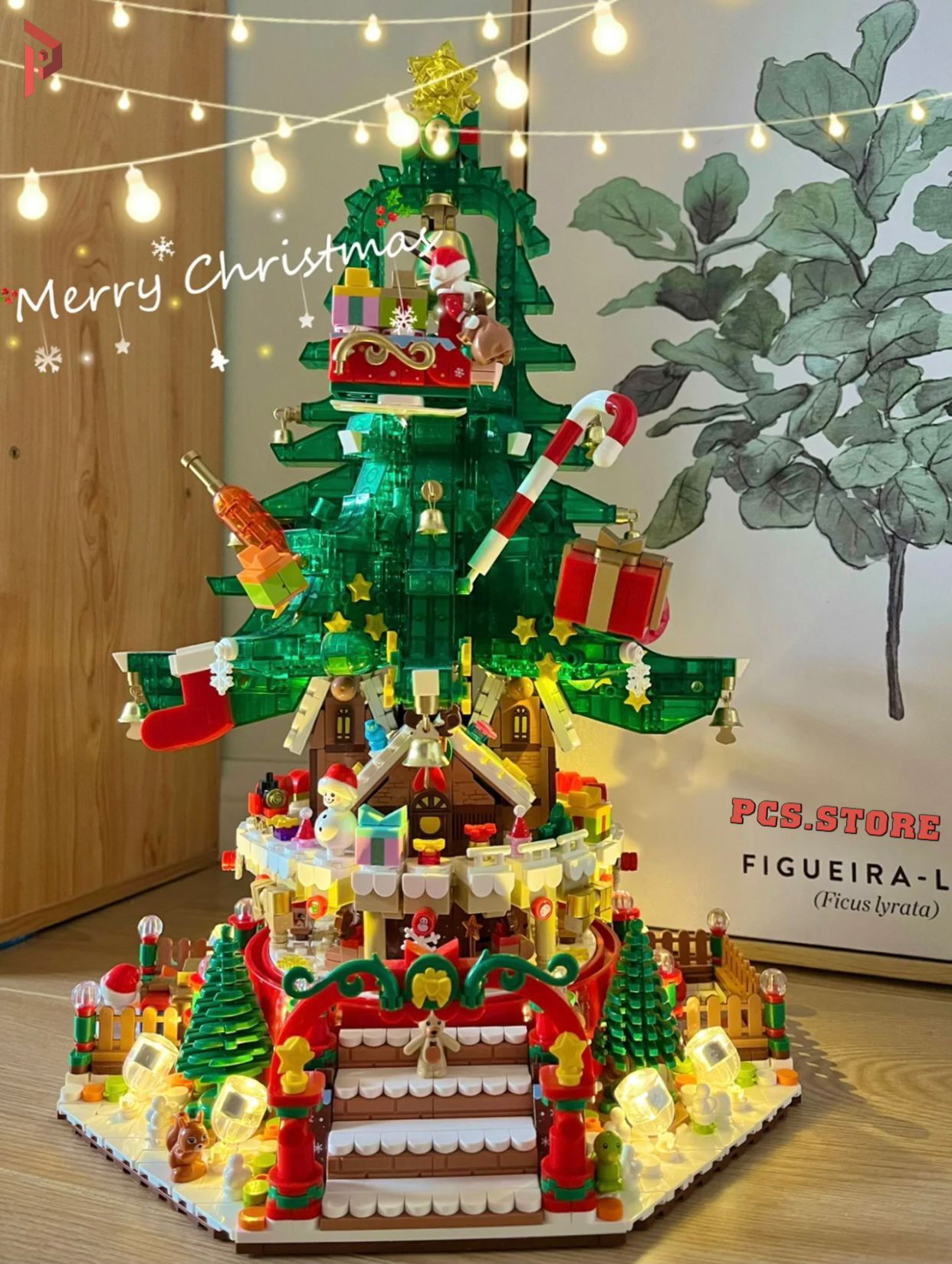 Đồ Chơi Lắp Ráp Mô Hình Cây Thông Noel Sembo 42cm - PCS STORE